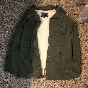 Army green coat